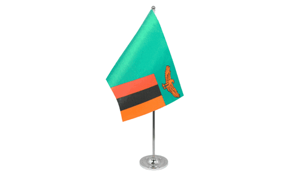 Zambia Satin Table Flag
